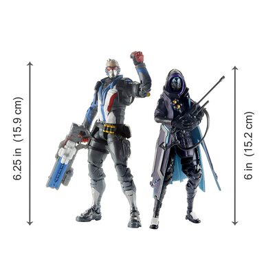 -76    -   Overwatch (Hasbro Overwatch Ultimates Series Soldier: 76 &amp; Shrike (Ana) Skin Dual Pack Collectible Action Figures) (,  2)