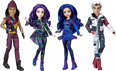   .  -3 - 4 : , ,   . (Disney Descendants 3 Isle Of The Lost Collection 4 Pack Dolls) (,  1)