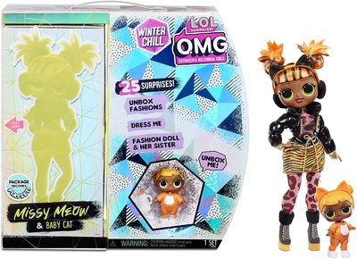   ..G.           25  (LOL O.M.G. Winter Chill Missy Meow Fashion Doll & Baby Cat Doll) (,  1)