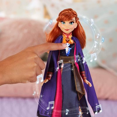   ,    -   2 -  (Disney Frozen Singing Anna Fashion Doll with Music Wearing A Purple Dress) (,  3)