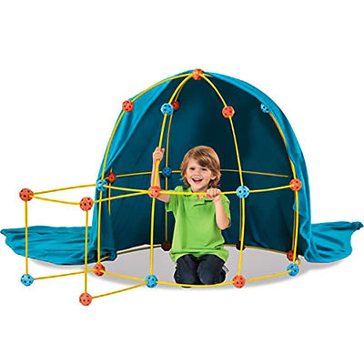 - "" (Discovery Kids 69-Piece Flexible Construction Fort With Custom Connectors, Easy To Assemble For Kids Ages 5 And Up) ()