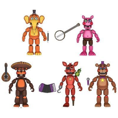   5-   -   (Funko Five Nights at Freddys Pizza Simulator Series 4 Articulated Action Figures (Set of 5)) ()