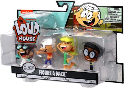       . 4 .   - , , , . (The Loud House Figure 4 Pack - Lincoln, Clyde, Lisa, Leni - Action Figure) ()