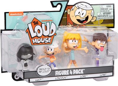       . 4 .   - , , , . (The Loud House Figure 4 Pack - Lincoln, Lori, Lucy, Luna - Action Figure) ()