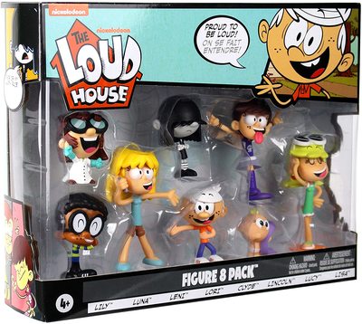  8 . "  " - , , , , , , ,  (The Loud House Figure 8 Pack - Lincoln, Clyde, Lori, Lily, Leni, Lucy, Lisa, Luna) ()
