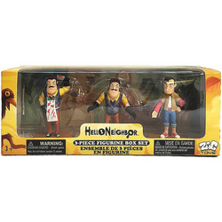   3-    (Hello Neighbor 3-piece Figurine Box Set Series One - Complete Playset of 3 Toy Figures)