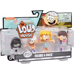       . 4 .   - , , , . (The Loud House Figure 4 Pack - Lincoln, Lori, Lucy, Luna - Action Figure)